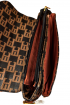 Malá crossbody kabelka Enrico - hnedá s potlačou